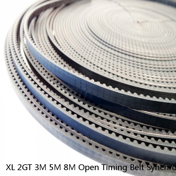 XL 2GT 3M 5M 8M Open Timing Belt Synchronous PU Black for Pulleys Transmission #1 small image
