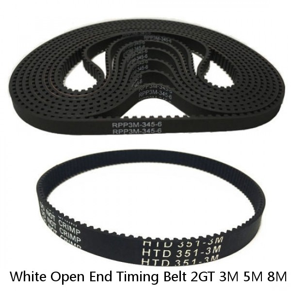 White Open End Timing Belt 2GT 3M 5M 8M MXL Belt Connector for 3D Printer / CNC #1 image